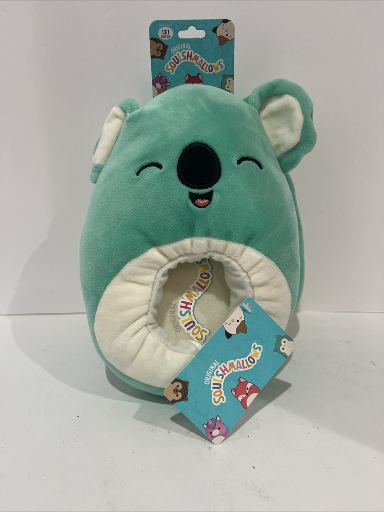 Squishmallows Kevin The Green Koala Kids Slippers Size 13/1 – NEW