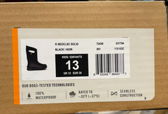 BOGS Kids Neo-Classic Outdoor Pull On Waterproof Boots Solid Black- Kids Size