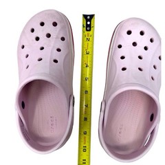 Crocs light pink bayaband classic slip on clog size J3