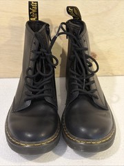 Dr. Martens Leather Boots black ZAVALA Size 4 and 5 side zip moto combat NEW