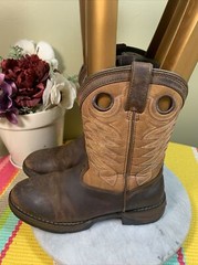 Lil‘ Durango 8″ Two Tone Dk/Brown Western Buckaroo Boots Kid’s Size EU 37 US 5 M