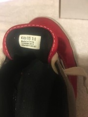 vans kids size 3 Red and Gray lightly used, good condition, lots of life left.