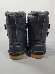 Cat & Jack Denver Waterproof Winter Snow Boots Black Faux Fur Toddler Kids Sz 5