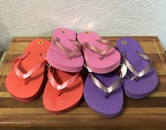 Girls Youth Flip Flops Spring Size Small Lot Of 3