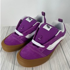 Vans Knu Skool Bright Gum Willowherb Purple Suede Skate Shoes VN000D2TE2T Kids 7