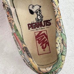 Vans X Peanuts Authentic Sneakers Comics Kids Size 3Y Shoes Snoopy Charlie Brown