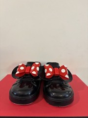 Mini Melissa + Minnie Mouse Mary Jane Shoes Black Red Polka Dot Bow US 9