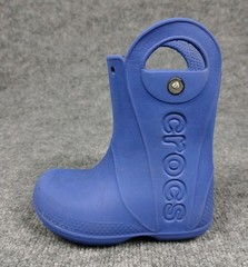 Crocs Boots Kids C10 Blue Handle It Rain Boot Pull On Waterproof Lightweight