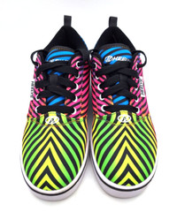 Heelys PRO 20 PRINTS BLACK/RAINBOW TIDE Zebra Skate Rolling Shoe Youth Size 5