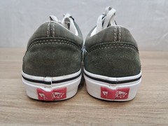 VANS Old Skool Suede Canvas Army Green Shoes Kids Size 4.5
