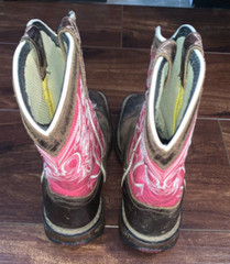 Durango Boot Dwbt093 Lil‘ Let Love Fly Boot Pink Tan Brown Youth Girl Sz 12 M