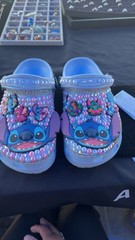Crocs Classic Kids Clog Stitch Disney Blue/Pink/Purple US 8 Slip-On Lightweight