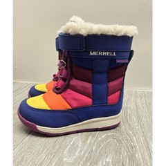 Merrell Alpine Puffer JR Waterproof Winter Boots Blue Rainbow Kids Toddler Sz 6