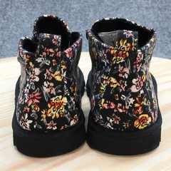 Bearpaw Boots Youth 4 Skye Chukka Multicolor Floral Print Lace Up NEW 2578Y