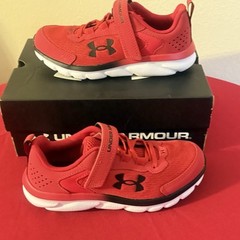 Under Armour UA BINF Assert 9 AC Boy Shoes US Size 2Y Red White Black