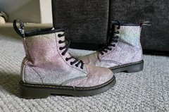 Dr. Martens 1460 Kids Combat Boot Glitter Multicolor Lace-Up Size 2