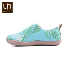 Kid Size UIN Slip On Shoes Canvas Comfortable Loafers „Aloha Green“