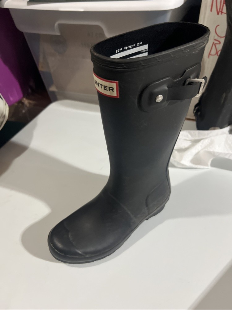 Hunter Original Kids Rain Boots us 13 used has some wear