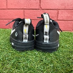 Nike Air Force 1 Low Utility Toddler Black Leather Sneakers Size 7c Walking