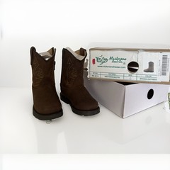 Masterson Boot Co. Children’s Brown Leather Western Ankle Pull-On Boots sz 6
