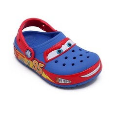 Blue Red Lightning McQueen Crocs Kids Casual Slip On Comfort Shoes