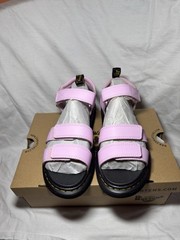 Dr. Martens Klaire Y Kids Pink Leather Hook & Loop Sandals US 6 EU 38 MPN