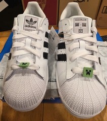 Adidas Superstar II J Minecraft Size 6.5 JQ8749 NEW