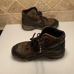 Timberland 66732 Waterproof Boots Hiking Snow Boys 2.5 US 34.5 EU Brown Leather
