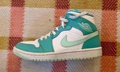 Air Jordan Dunks, Teal and White, Size 7.5, Youth