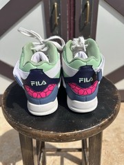 FILA 3BM02505-348 Unisex Kids High Top Sneakers Mint Green Pink Purple Sz 3