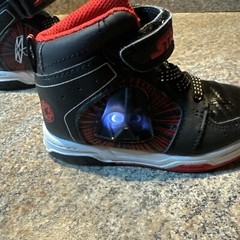 Star Wars High Top Kids Size 7 Laced Shoe Light Up Vader Tie Fighter Rare