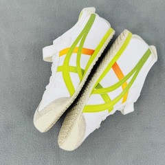 Onitsuka Tiger Mexico 66 Kids Shoes White Neon Lime Green US 1 Sneakers
