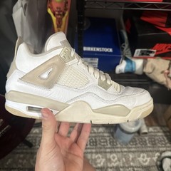 Nike Air Jordan Retro 4 “Sand Linen“ 487724-118White Tan Brown Sz 7Y Women’s 8.5