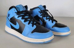 Air Jordan 1 One Nike Mid GS University Blue Black Size 6.5Y DQ8423-401 Youth