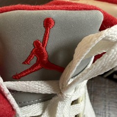 Jordan 5 Retro Fire Red 2012 White Black Red Kids Shoes 440889-100 Size 13C