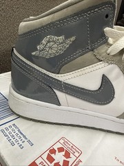 Nice Air Jordan 1 Mid SE (GS) Size 5.5Y White/Cool Grey-Medium Grey HF3193 100