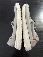 Hey Dude Wendy Chambray Light Grey Lace Up Sneaker size 7