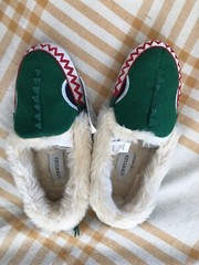 NEW! J Crew Crewcuts Crocodile Slipper Alligator Little Boy Girl 12 Toddler Fur