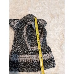 Set Of 2 Hand Knit Kids Pullover Hats With Ears