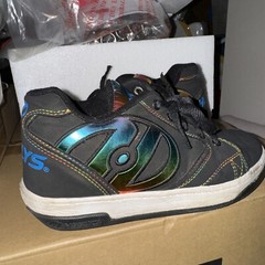 Heelys Kids Youth Size 4 Black With Rainbow Stitching