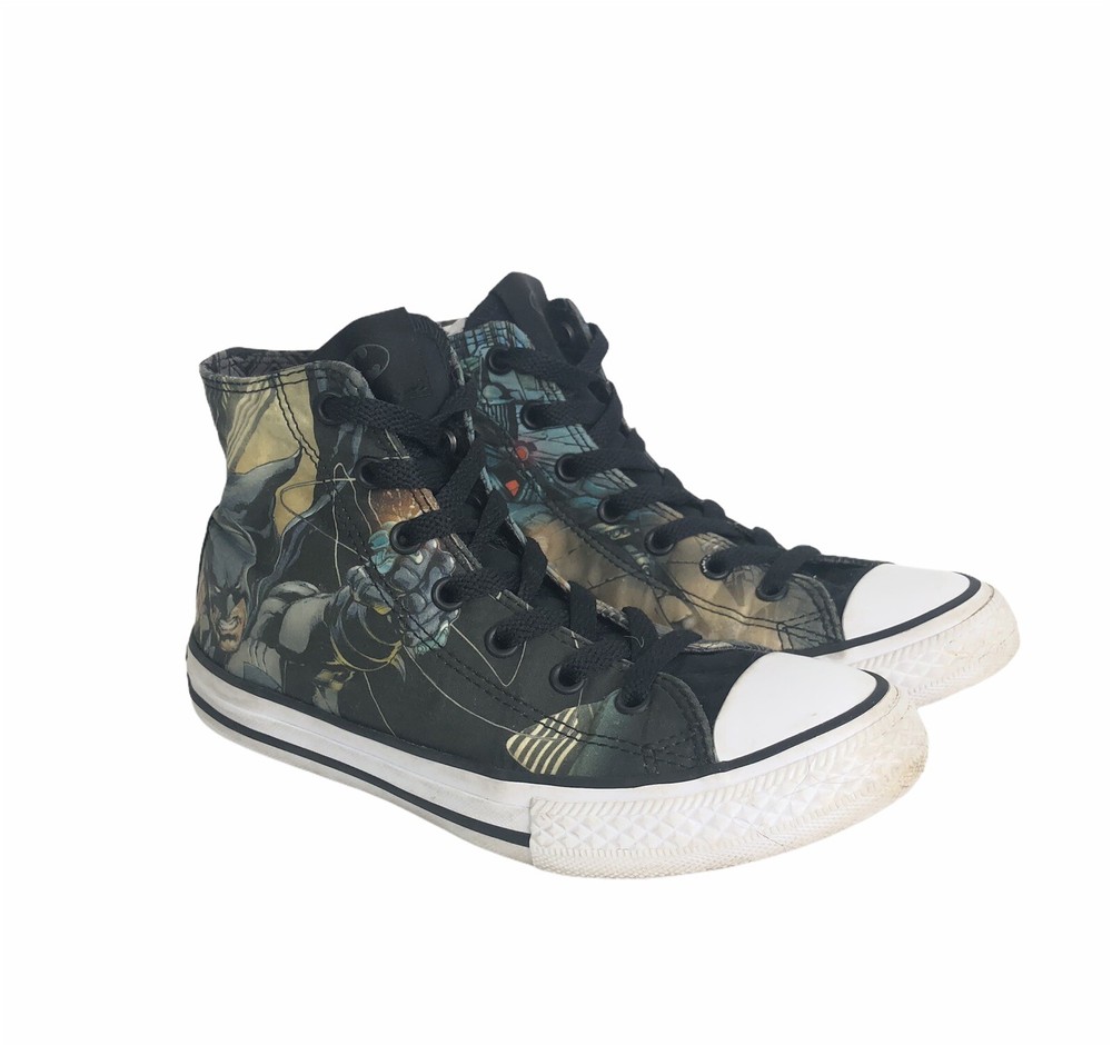 Converse Allstar Batman DC Hightop Sneakers Youth Chuck Taylor Size 3 Comic