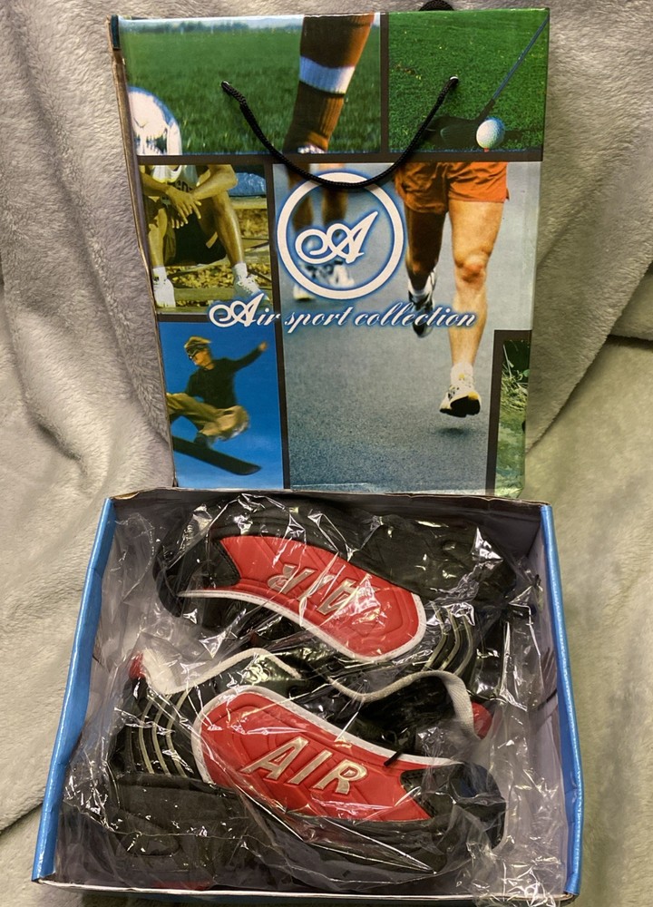 Air Wave Size 1 Wheel Roller Shoes, Black and Red, New In Box