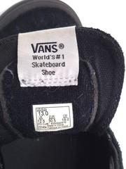 Vans Sk8-Mid V Black White Hook Loop Kids Sneakers US 13 Very Good