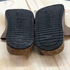 Cat & Jack Sandals Youth 1 Slides Brown Double Buckle Strap Flats Comfort Casual