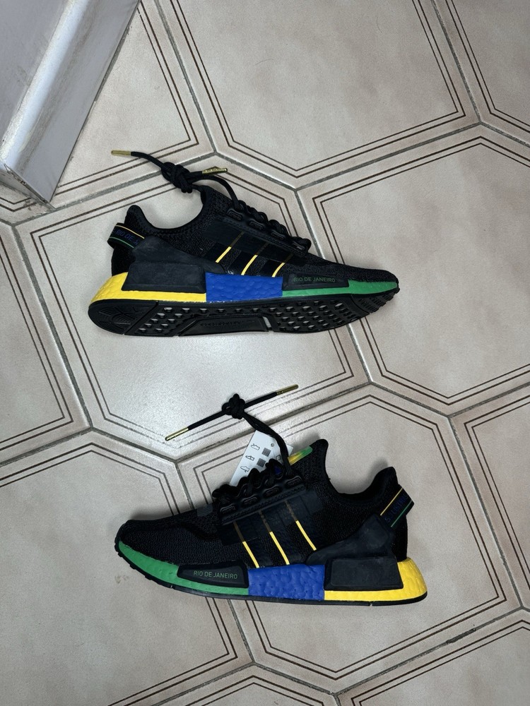 Adidas NMD R1 V2 🇧🇷 Rio De Janiero (2020 Released) FY1256 4Y No SKU LABEL