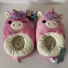 Squishmallows Lola The Unicorn Plush Slippers Kids Size 2/3