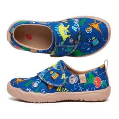 Kid Size UIN Slip On Shoes Canvas Comfortable Loafers „Jurassic Party“