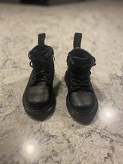 Dr. Martens 1460 Toddler Size 6 Black Leather Lace Up Side Zip Ankle Boots