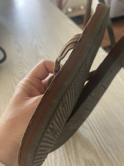 Rainbow Sandals Kids Single Layer Leather Braided Size 13/ 1 Espresso Brown Flop