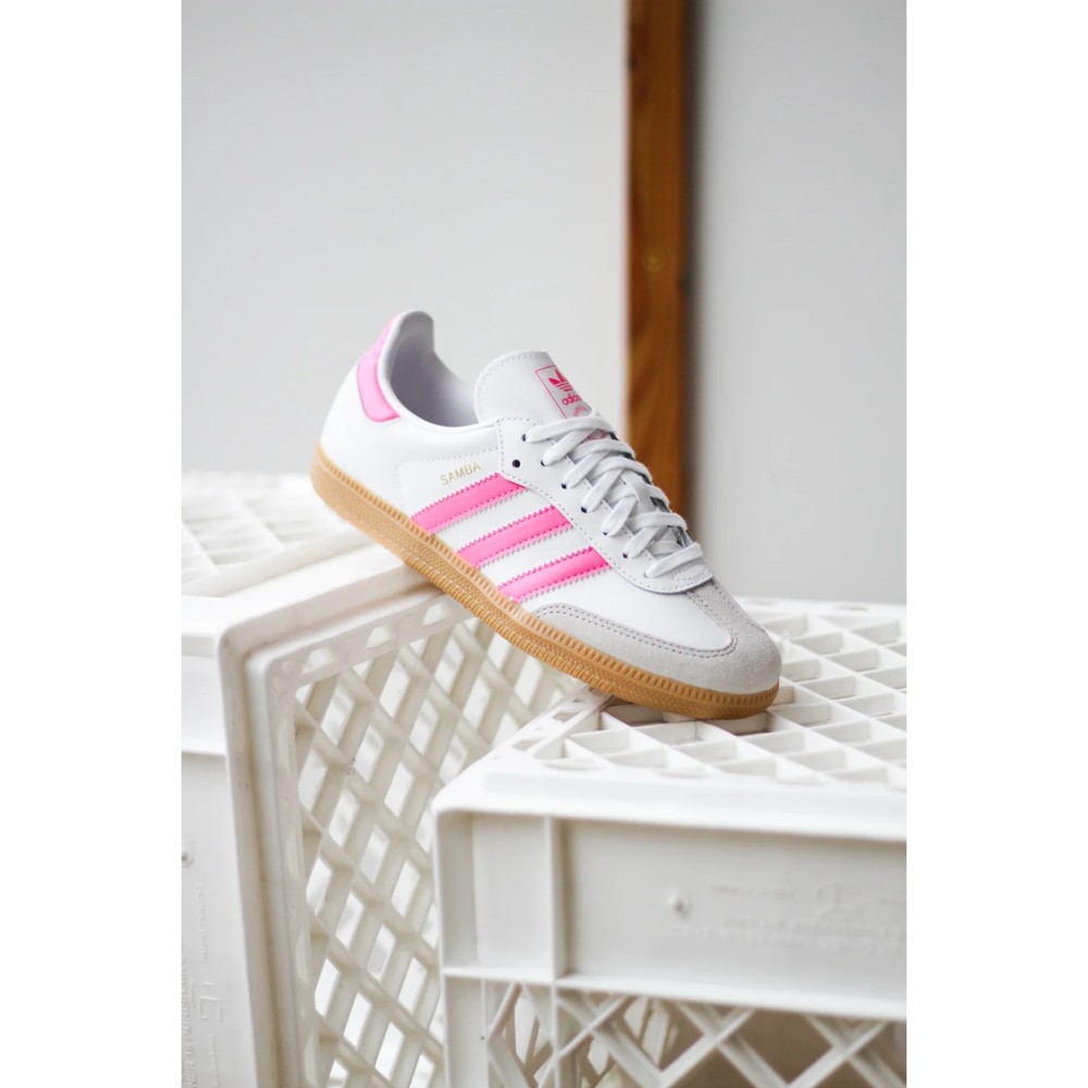 Adidas Samba OG Cloud White Lucid Pink Gum JQ2831 GS New